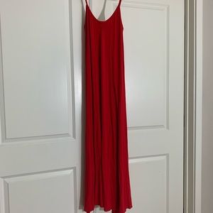 LOVEAPPELLA Red Knit Maxi Dress